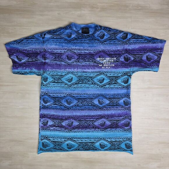 Vintage HOG’S BREATH SALOON AOP Tie Dye Key West Florida Men's Size XL - Picture 2 of 10